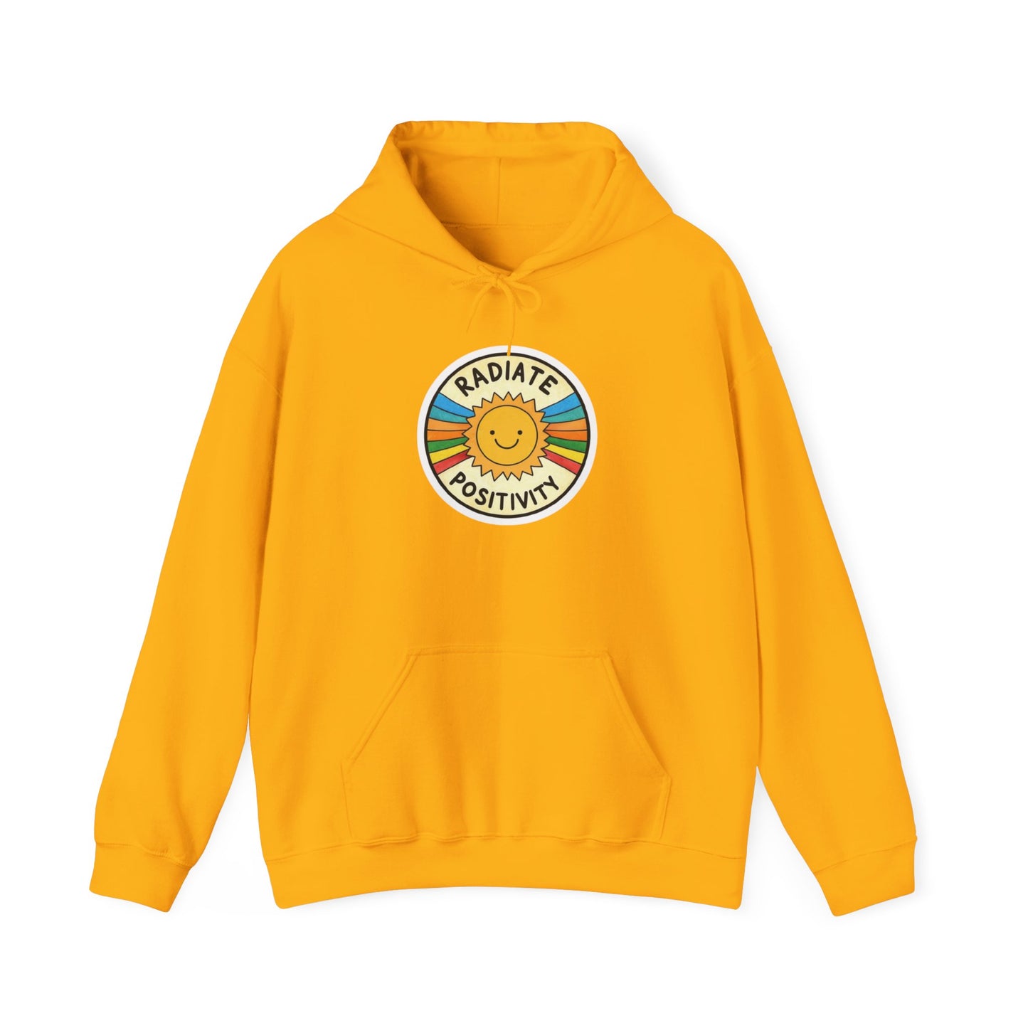 "Radiate Positivity" Hooded Sweatshirt, Unisex Heavy Blend™