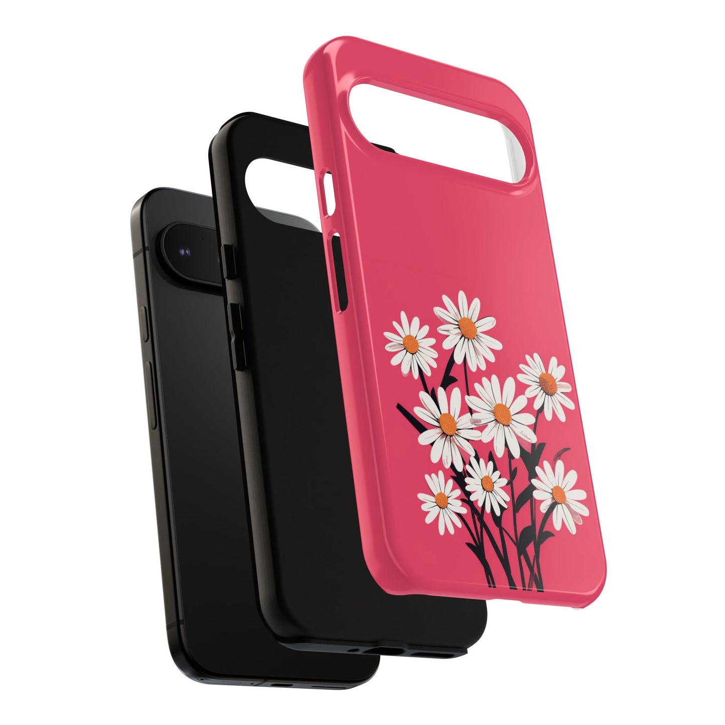 Daisy Flower Phone Case - Vibrant Pink Daisy Design