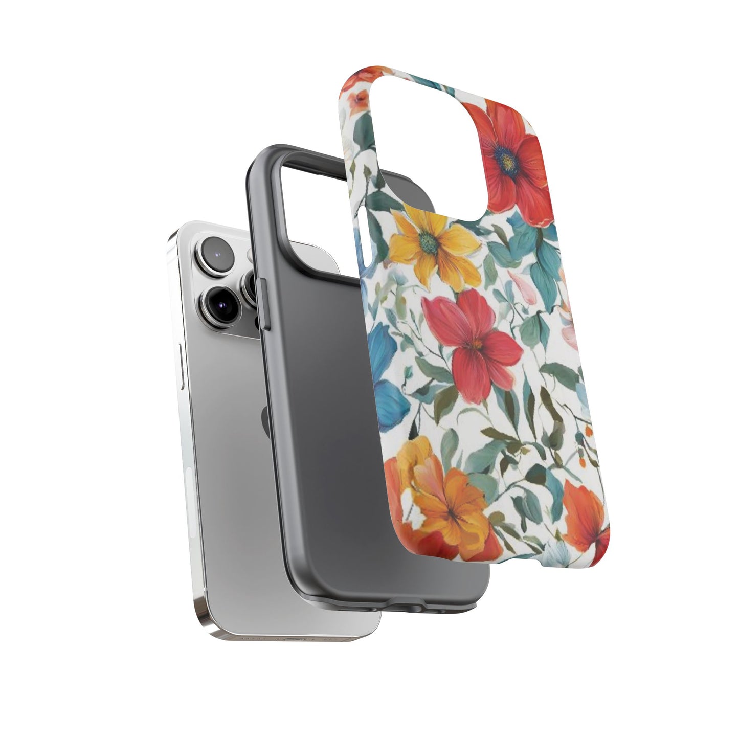 Floral Phone Cases for  iPhone, Samsung Galaxy, and Google Pixel devices - Double layers for extra durability and protection