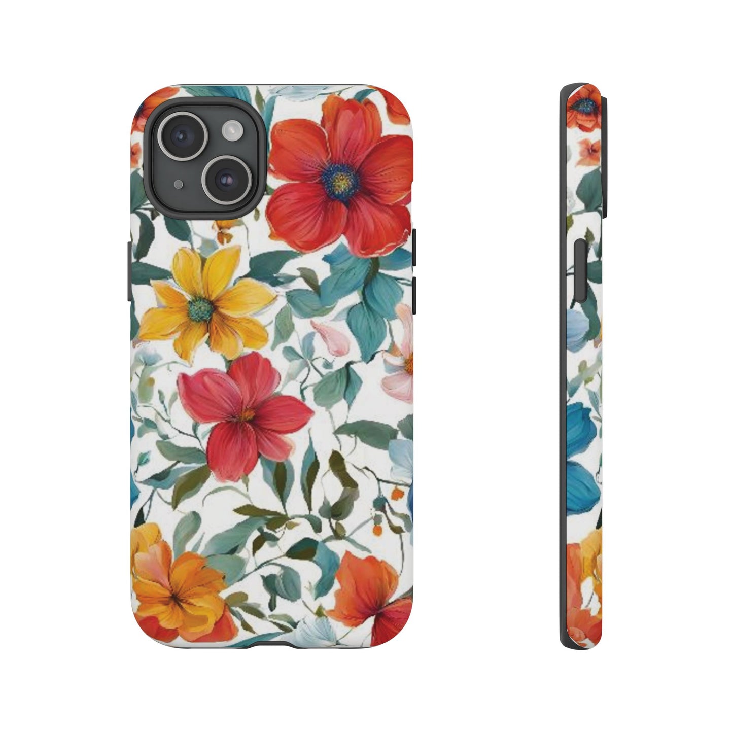 Floral Phone Cases for  iPhone, Samsung Galaxy, and Google Pixel devices - Double layers for extra durability and protection