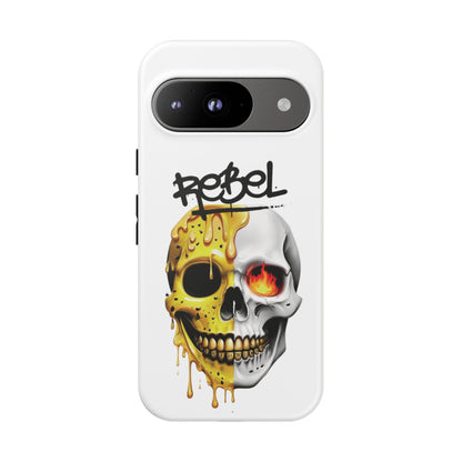 Rebel Skull Phone Case - White