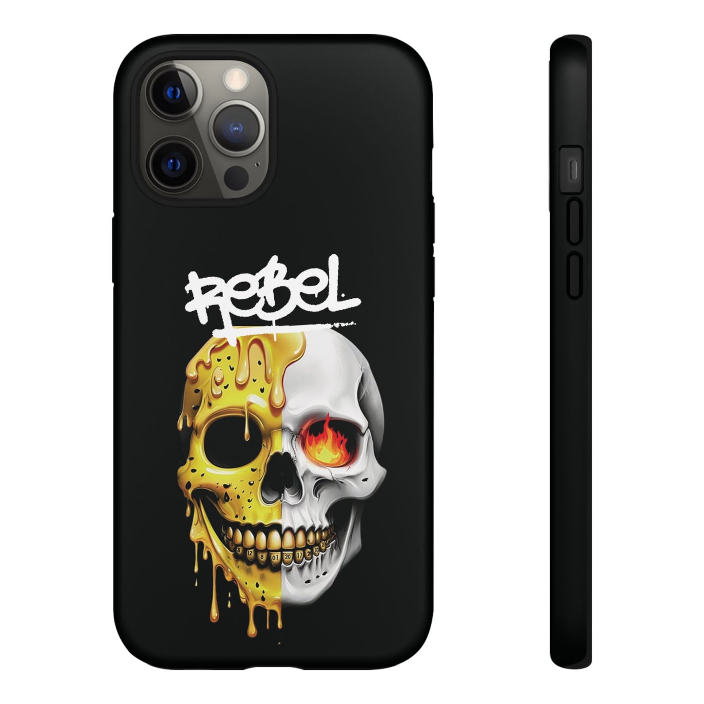 Rebel Skull Phone Case - Black