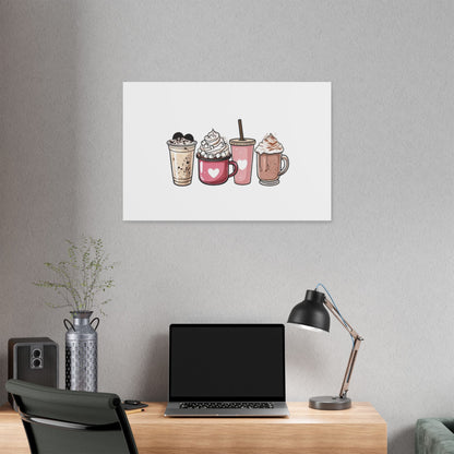 "Coffee Love" Classic Stretched Canvas. With 20 different sizes to choose