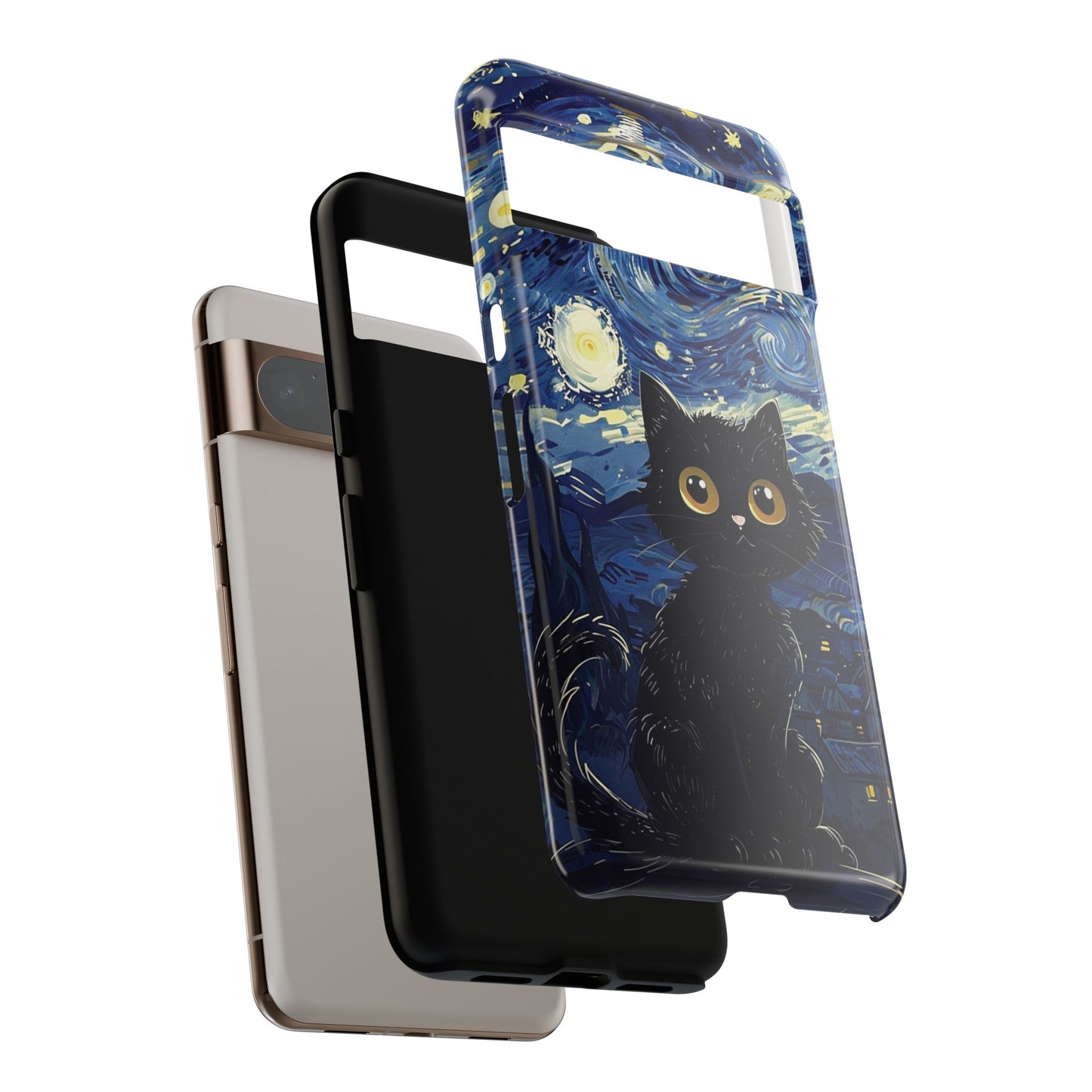 Cat under the stars, cute phone cases, Extra durable, Tough Cases, Pick your size