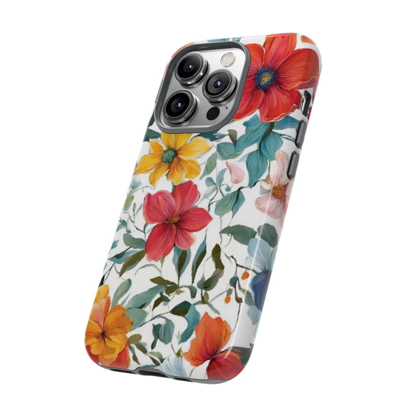 Floral Phone Cases for  iPhone, Samsung Galaxy, and Google Pixel devices - Double layers for extra durability and protection