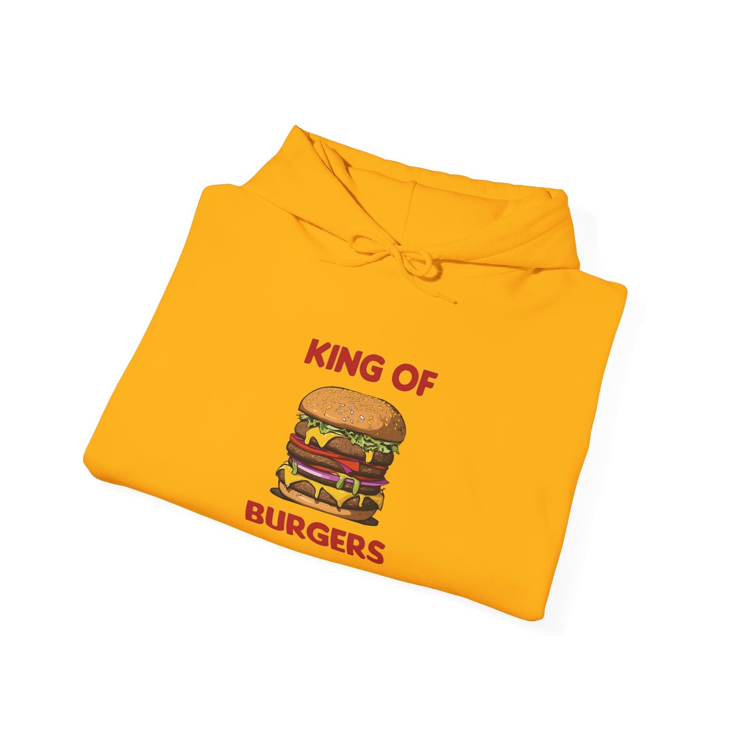 "King of Burgers" Hoodie – Fun Casual Wear for Food Lovers