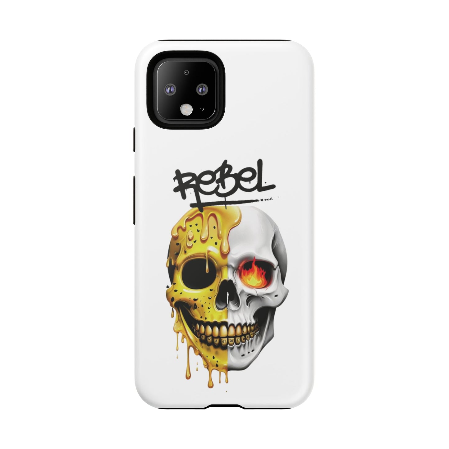 Rebel Skull Phone Case - White