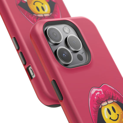 Lips & A Smiley Face Lollipop Magnetic Phone Case