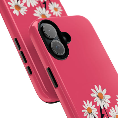 Daisy Flower Phone Case - Vibrant Pink Daisy Design