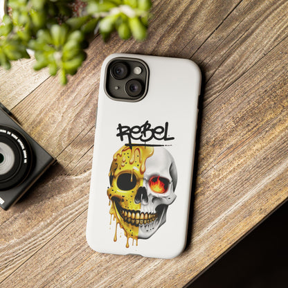 Rebel Skull Phone Case - White