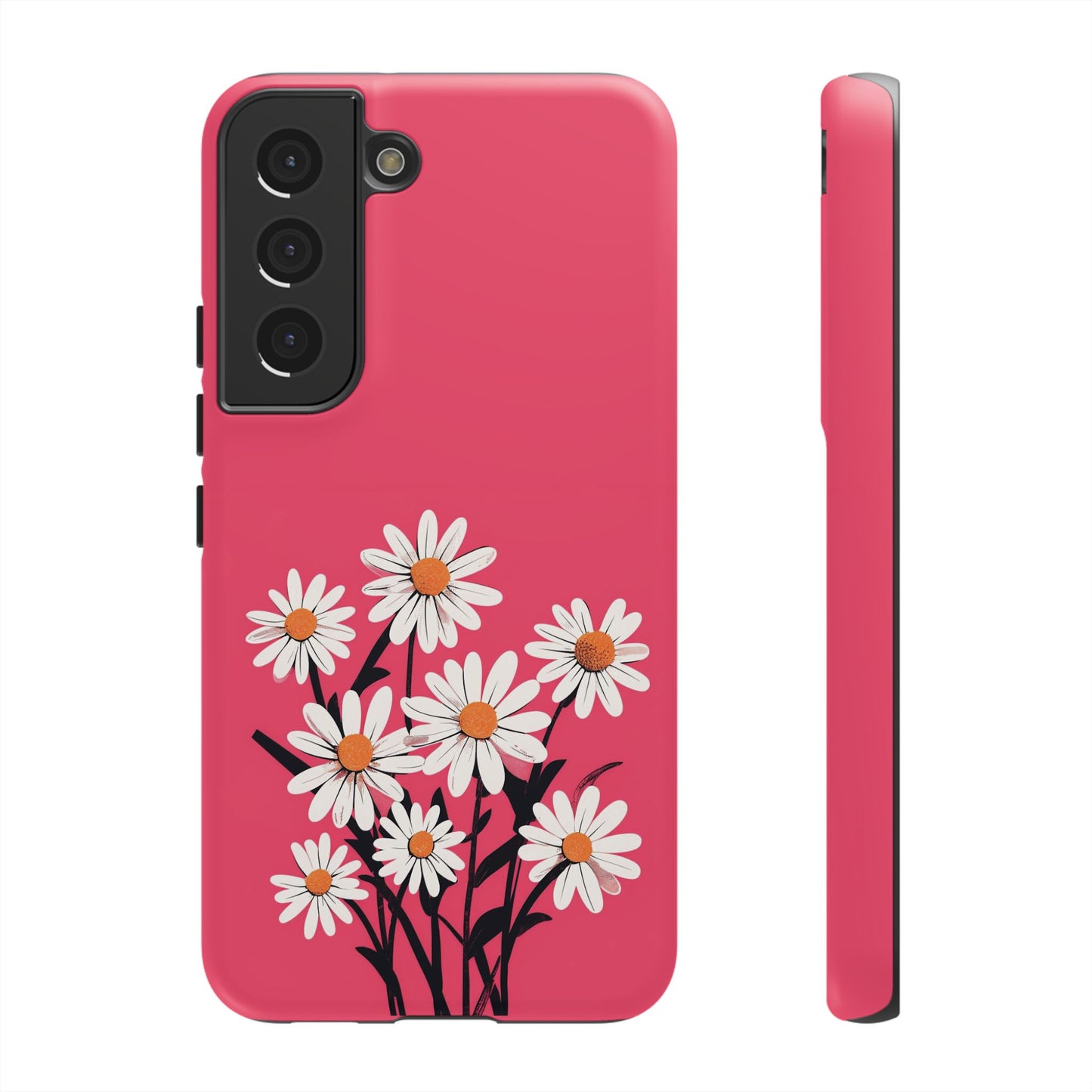 Daisy Flower Phone Case - Vibrant Pink Daisy Design