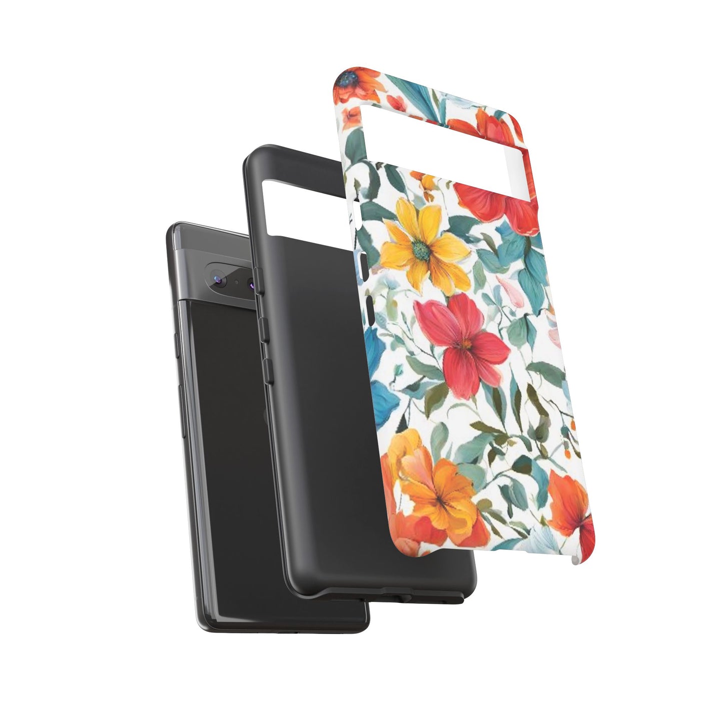 Floral Phone Cases for  iPhone, Samsung Galaxy, and Google Pixel devices - Double layers for extra durability and protection