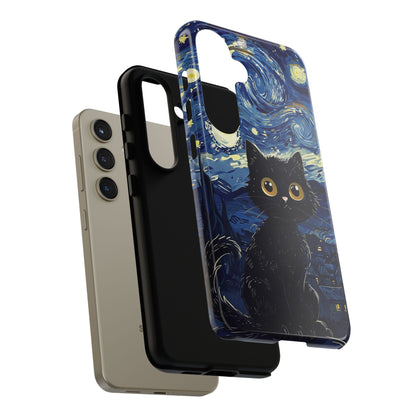 Cat under the stars, cute phone cases, Extra durable, Tough Cases, Pick your size