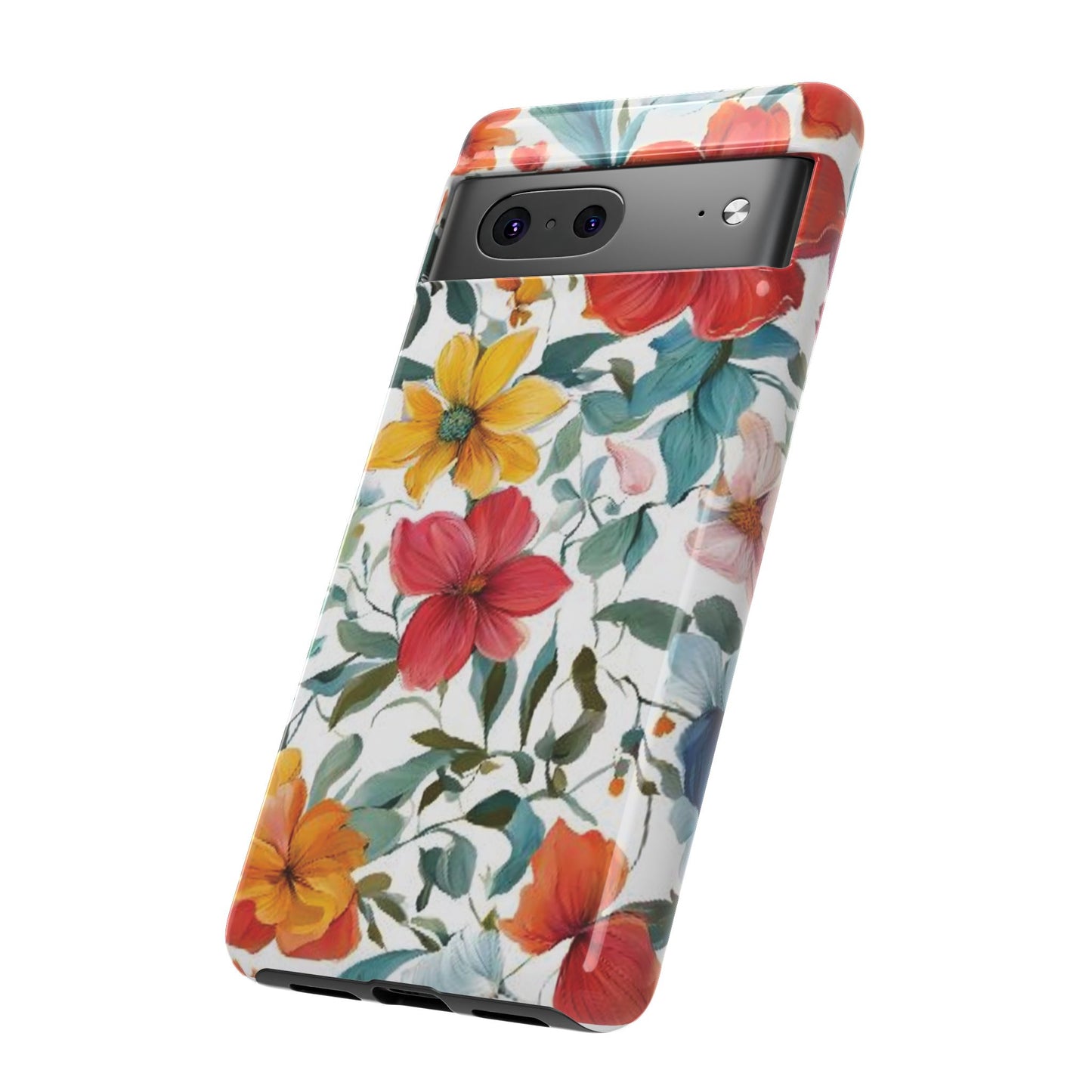 Floral Phone Cases for  iPhone, Samsung Galaxy, and Google Pixel devices - Double layers for extra durability and protection