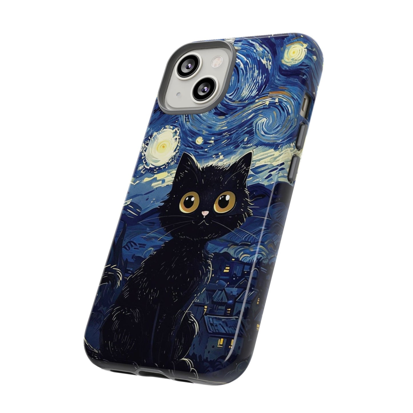 Cat under the stars, cute phone cases, Extra durable, Tough Cases, Pick your size