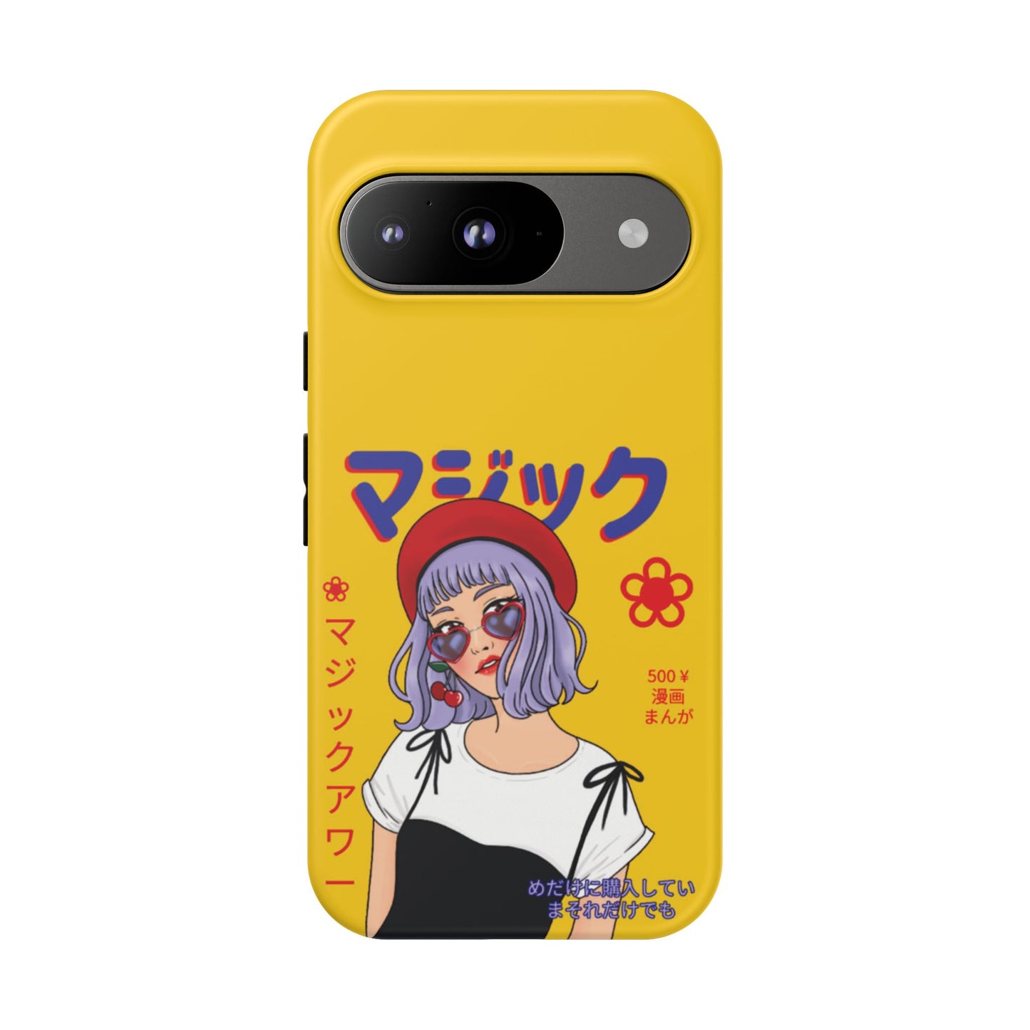 "Anime Cool Girl" Yellow Phone Cases – Bold, Stylish & Made for Any Phone! 💛✨ Pick Your Perfect Fit! -  iPhone, Samsung Galaxy, and Google Pixel