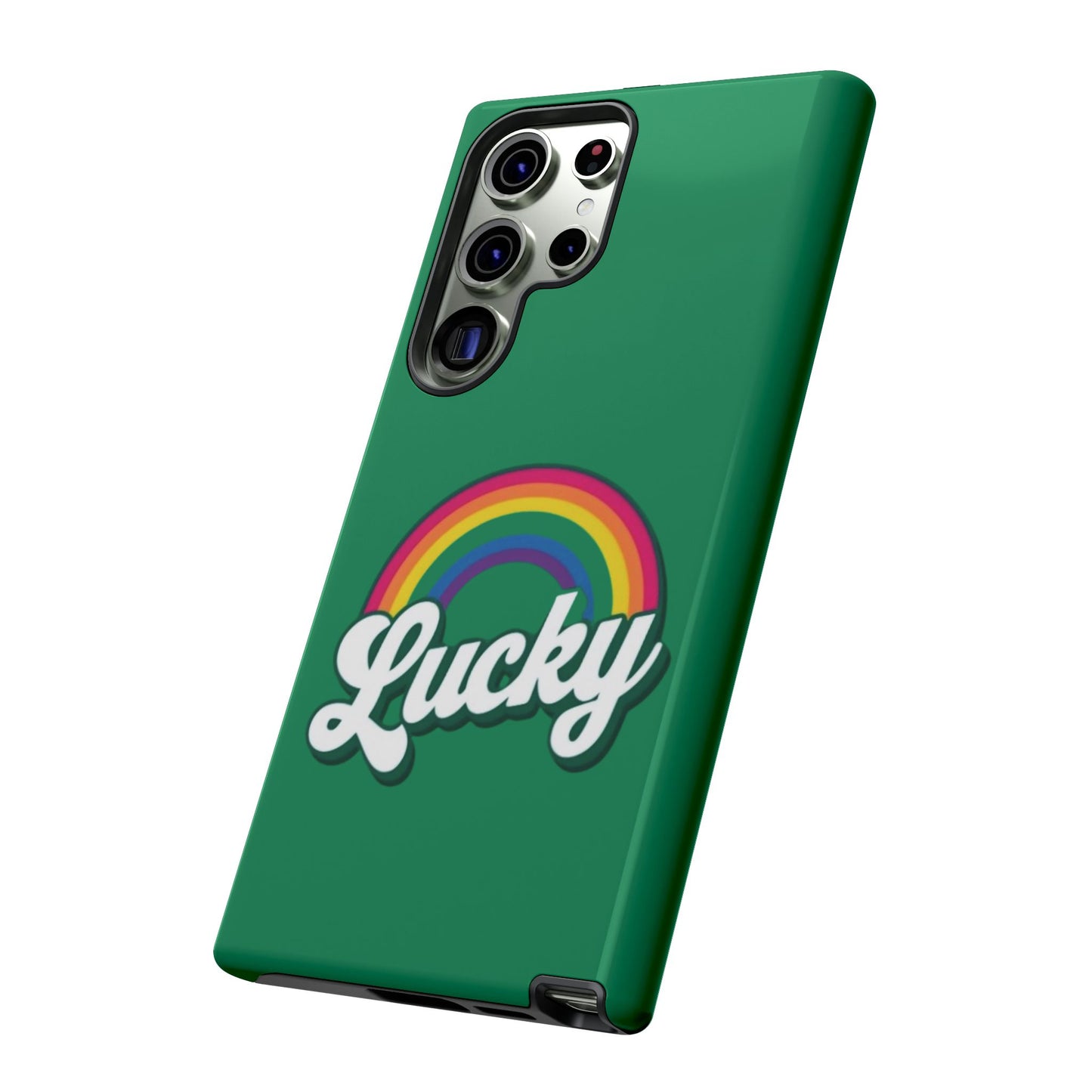 Lucky Rainbow Tough Phone Cases, iPhone, Samsung Galaxy, Google Pixel, Choose any phone model