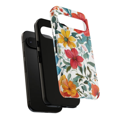 Floral Phone Cases for  iPhone, Samsung Galaxy, and Google Pixel devices - Double layers for extra durability and protection