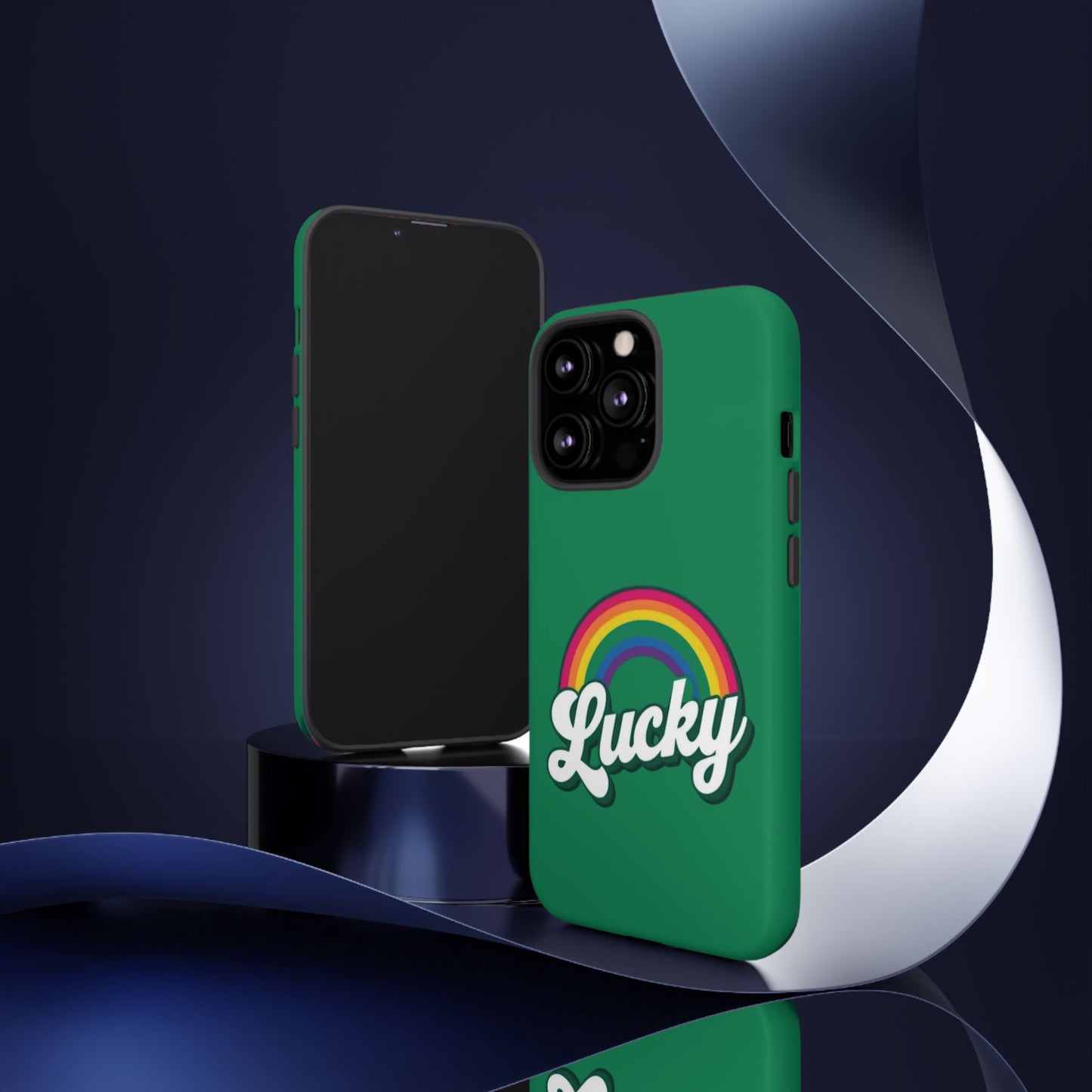 Lucky Rainbow Tough Phone Cases, iPhone, Samsung Galaxy, Google Pixel, Choose any phone model