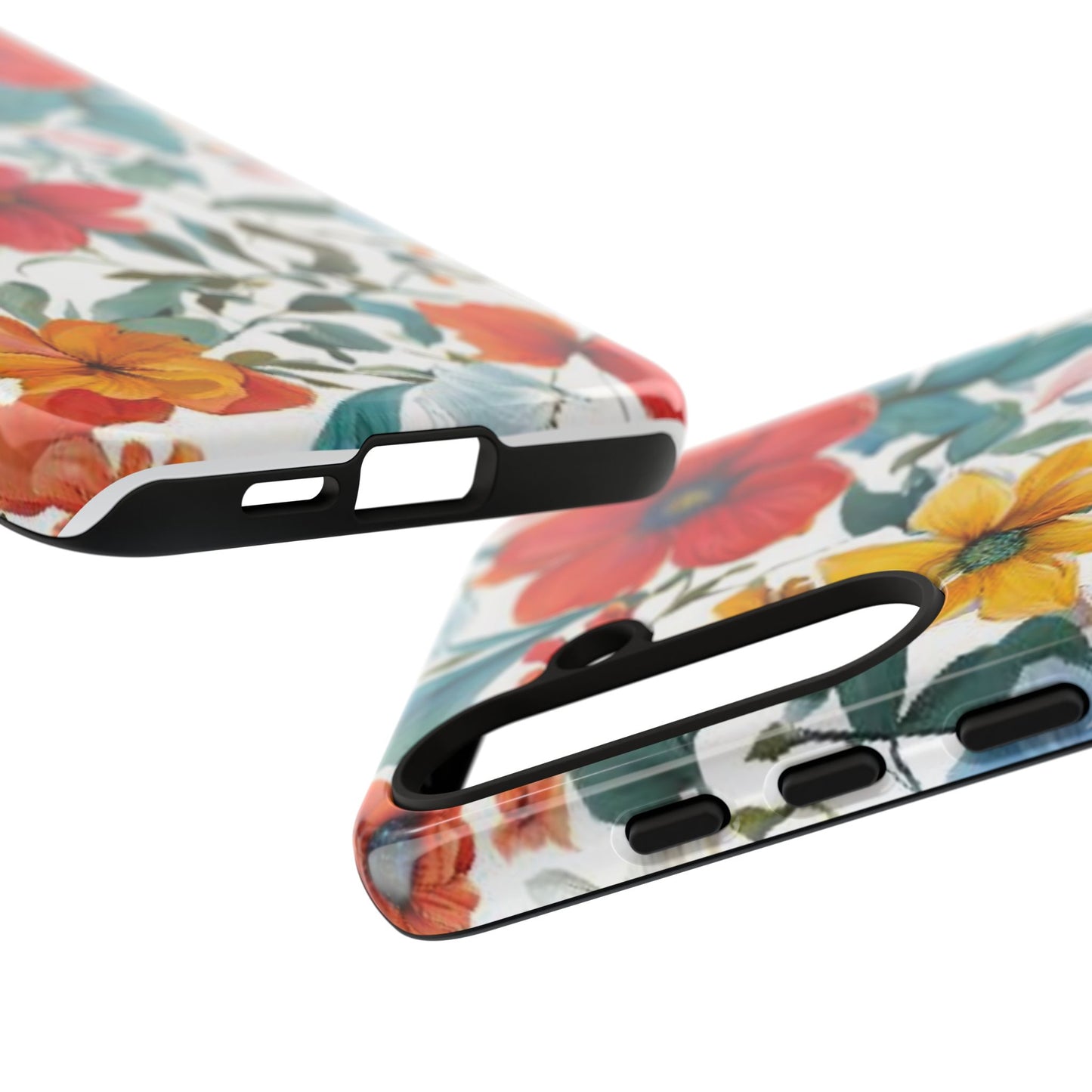 Floral Phone Cases for  iPhone, Samsung Galaxy, and Google Pixel devices - Double layers for extra durability and protection