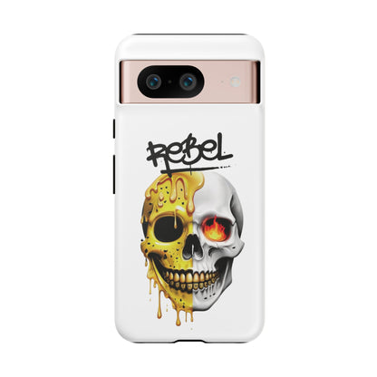 Rebel Skull Phone Case - White