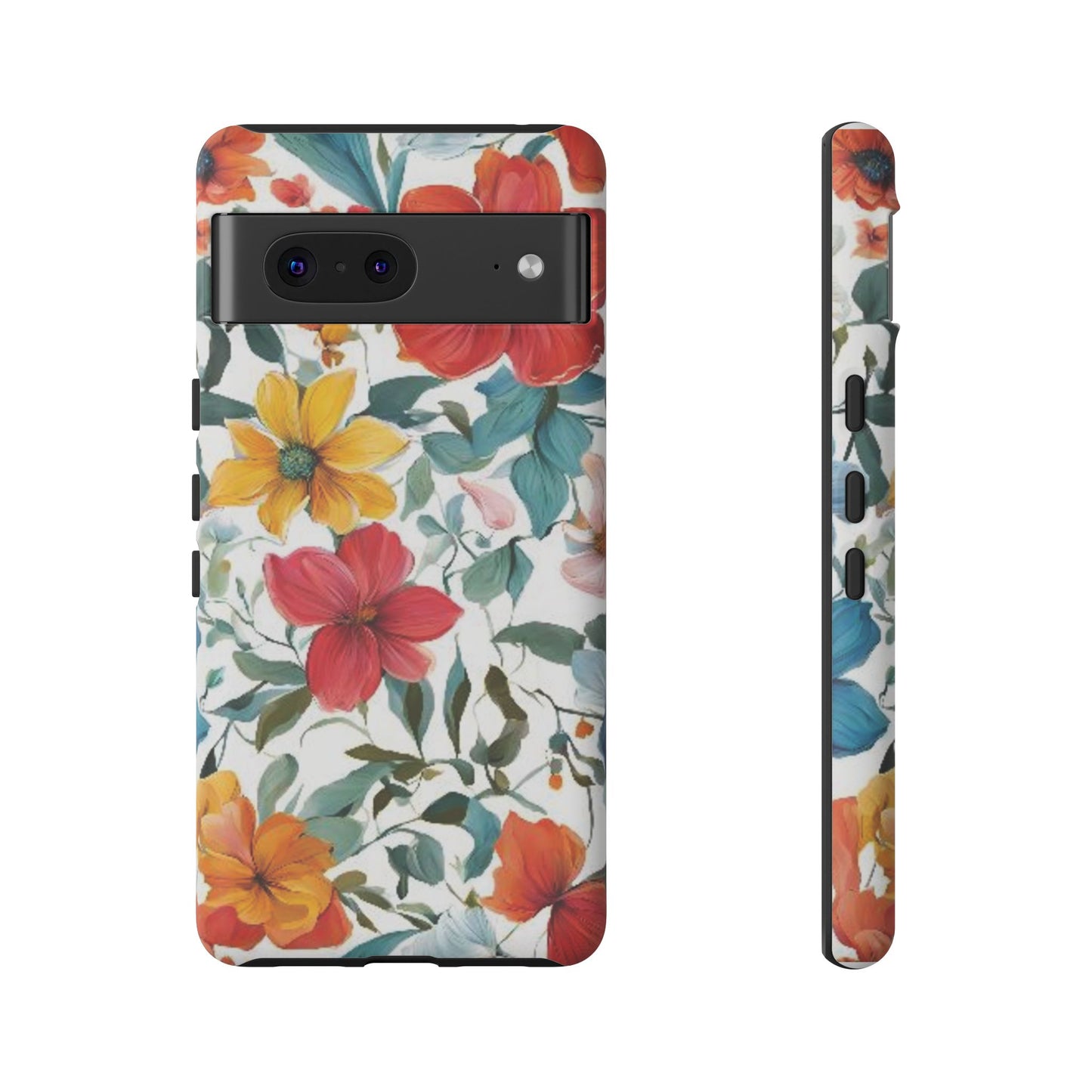 Floral Phone Cases for  iPhone, Samsung Galaxy, and Google Pixel devices - Double layers for extra durability and protection