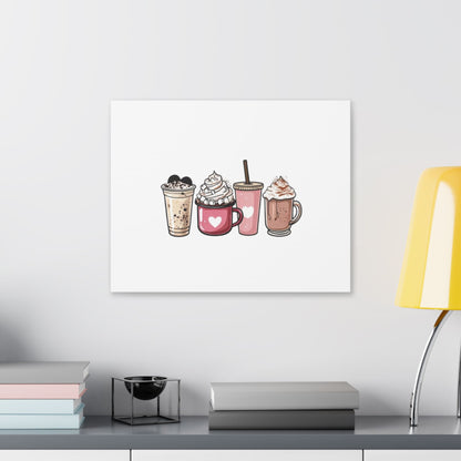 "Coffee Love" Classic Stretched Canvas. With 20 different sizes to choose