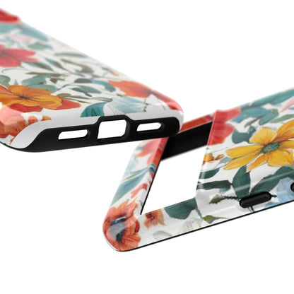 Floral Phone Cases for  iPhone, Samsung Galaxy, and Google Pixel devices - Double layers for extra durability and protection