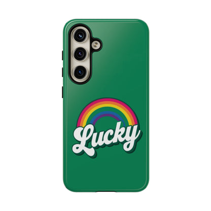 Lucky Rainbow Tough Phone Cases, iPhone, Samsung Galaxy, Google Pixel, Choose any phone model