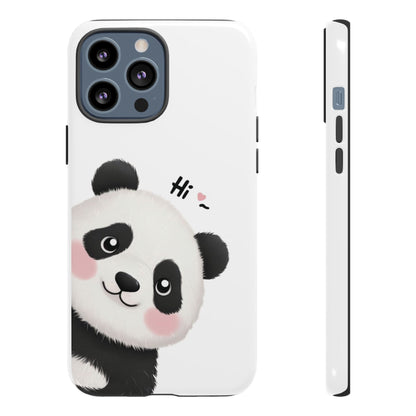 "Hi Cute Panda" Phone Case for iPhone, Samsung Galaxy, and Google Pixel devices