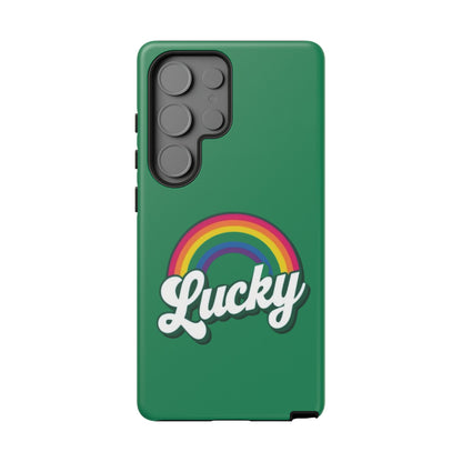 Lucky Rainbow Tough Phone Cases, iPhone, Samsung Galaxy, Google Pixel, Choose any phone model