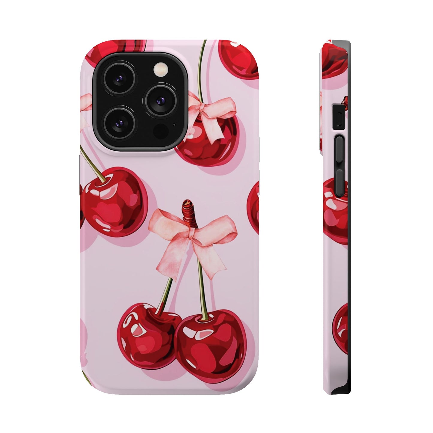 Cherry Ribbon Magnetic iPhone Caes - Durable, flexible, impact-resistant