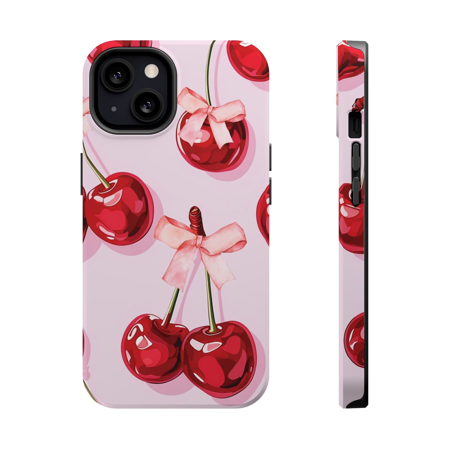 Cherry Ribbon Magnetic iPhone Caes - Durable, flexible, impact-resistant