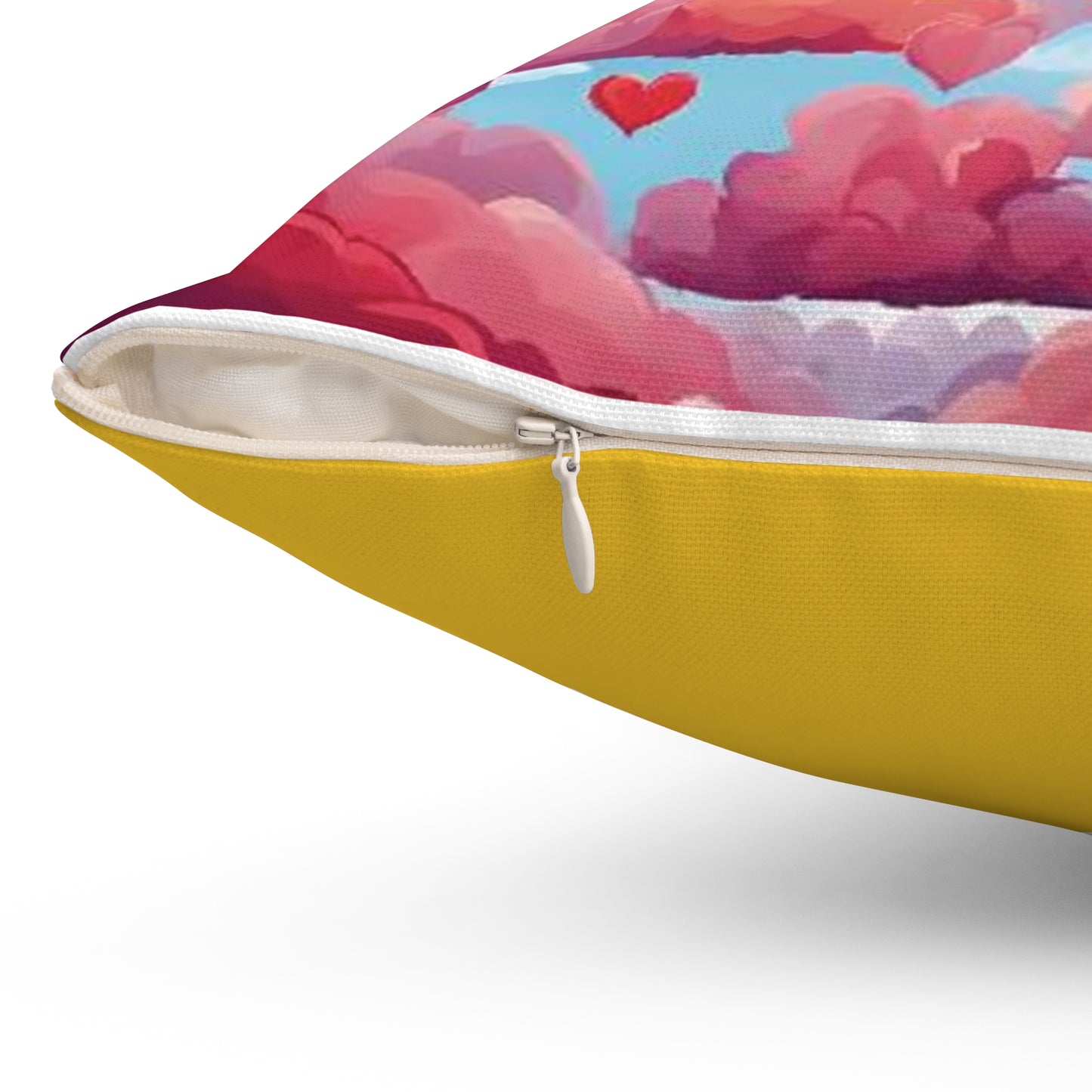 "Hearts In The Sky" Spun Polyester Square Pillow