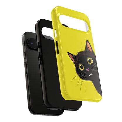 'Cute Cat' Yellow Phone Case