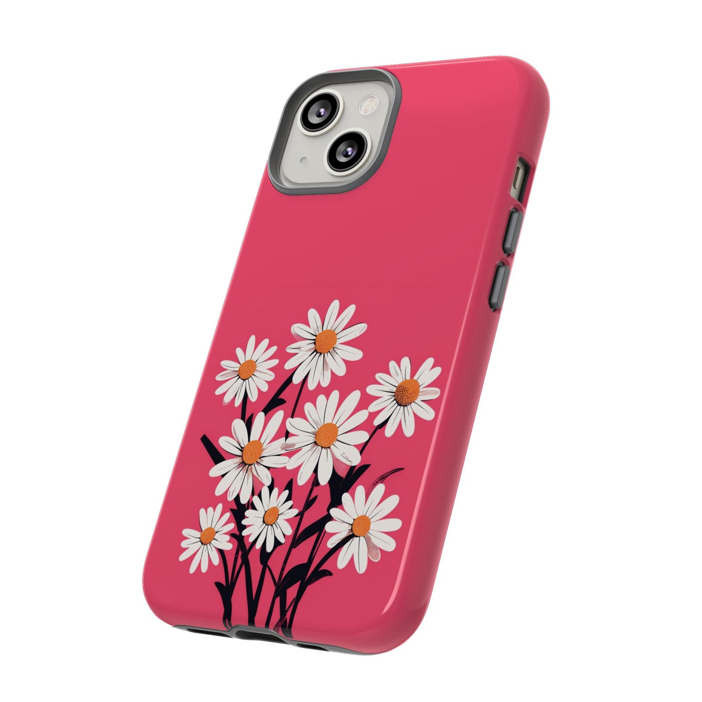 Daisy Flower Phone Case - Vibrant Pink Daisy Design