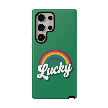 Lucky Rainbow Tough Phone Cases, iPhone, Samsung Galaxy, Google Pixel, Choose any phone model