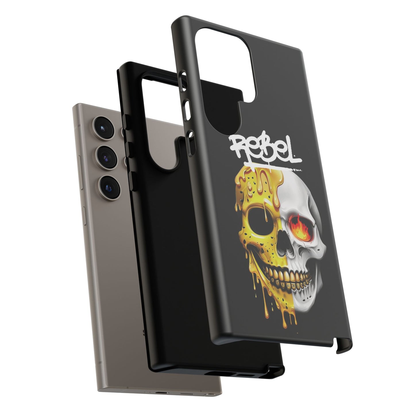 Rebel Skull Phone Case - Black