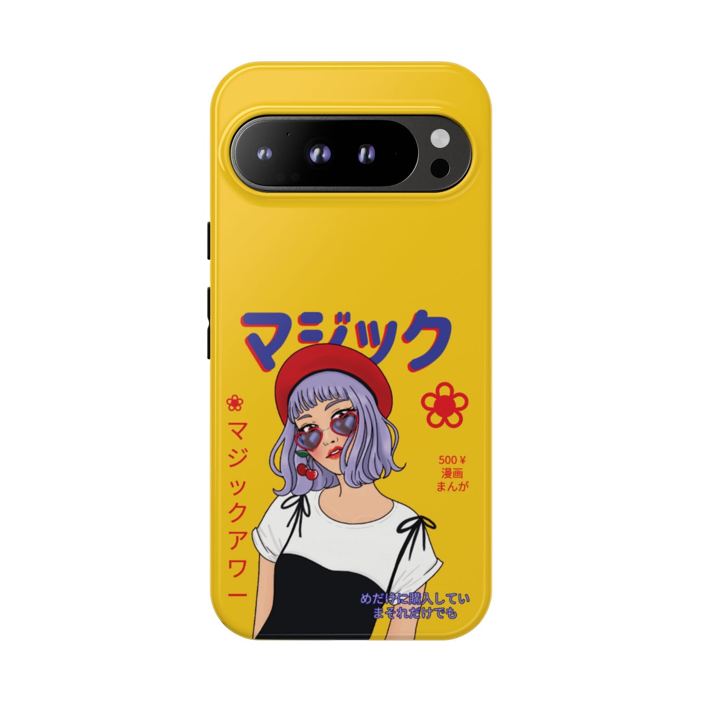 "Anime Cool Girl" Yellow Phone Cases – Bold, Stylish & Made for Any Phone! 💛✨ Pick Your Perfect Fit! -  iPhone, Samsung Galaxy, and Google Pixel