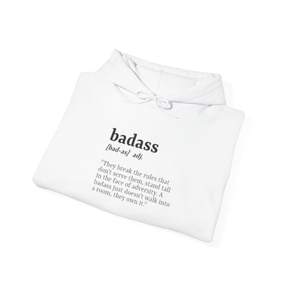 Badass Definition Hoodie – Black Text