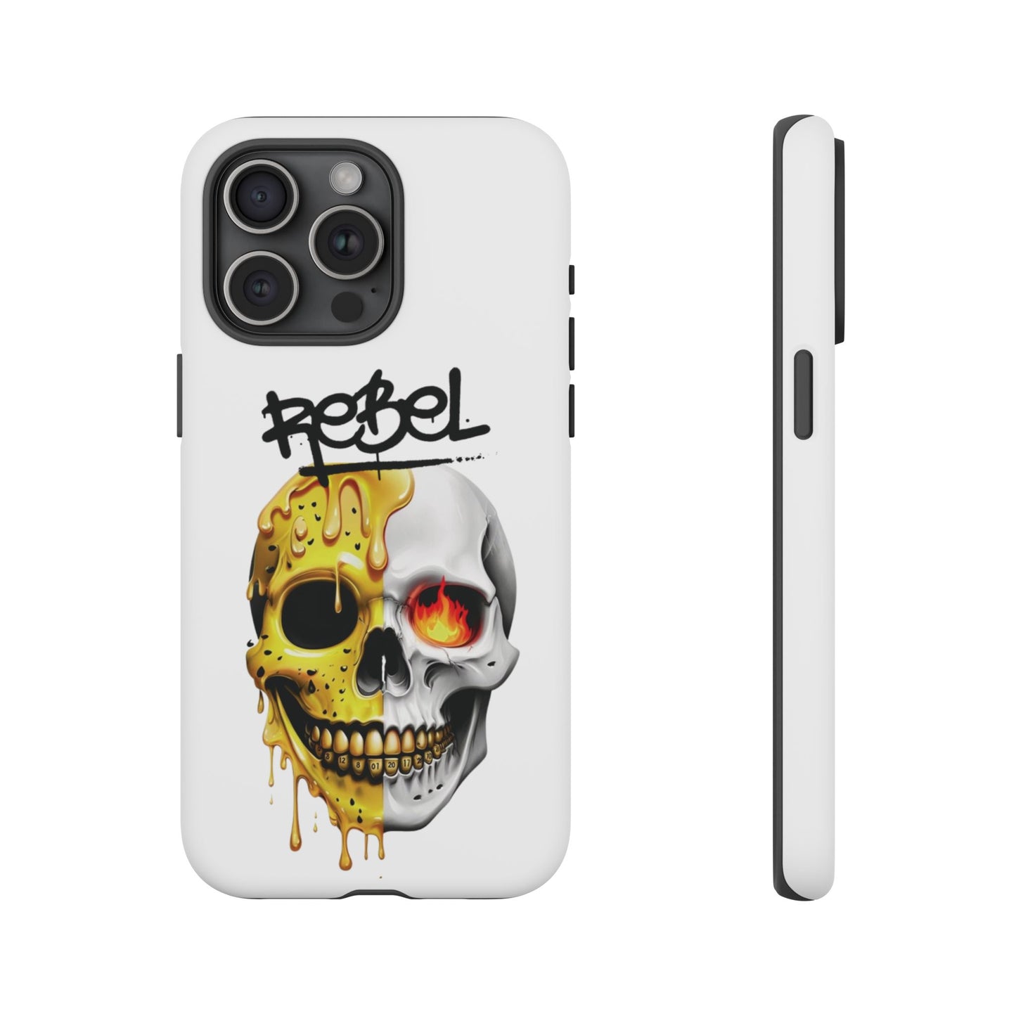 Rebel Skull Phone Case - White