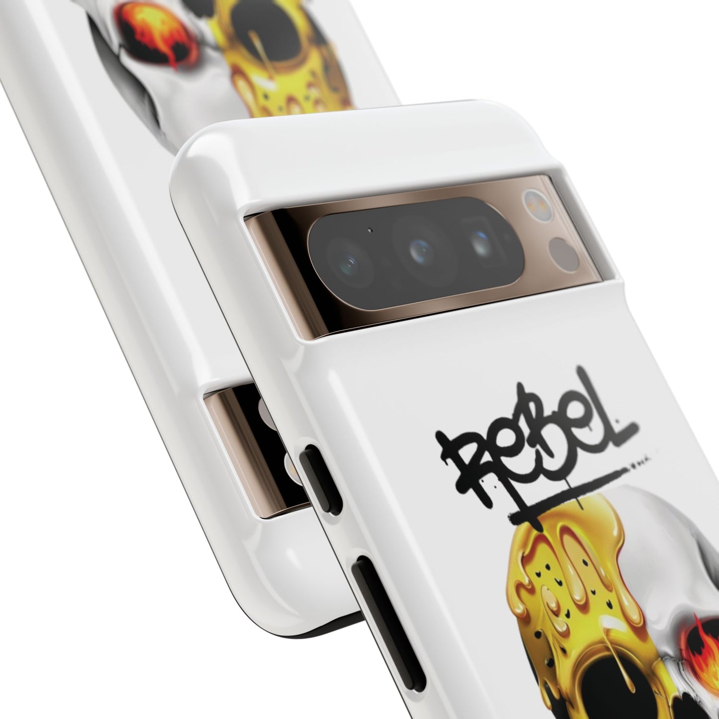 Rebel Skull Phone Case - White