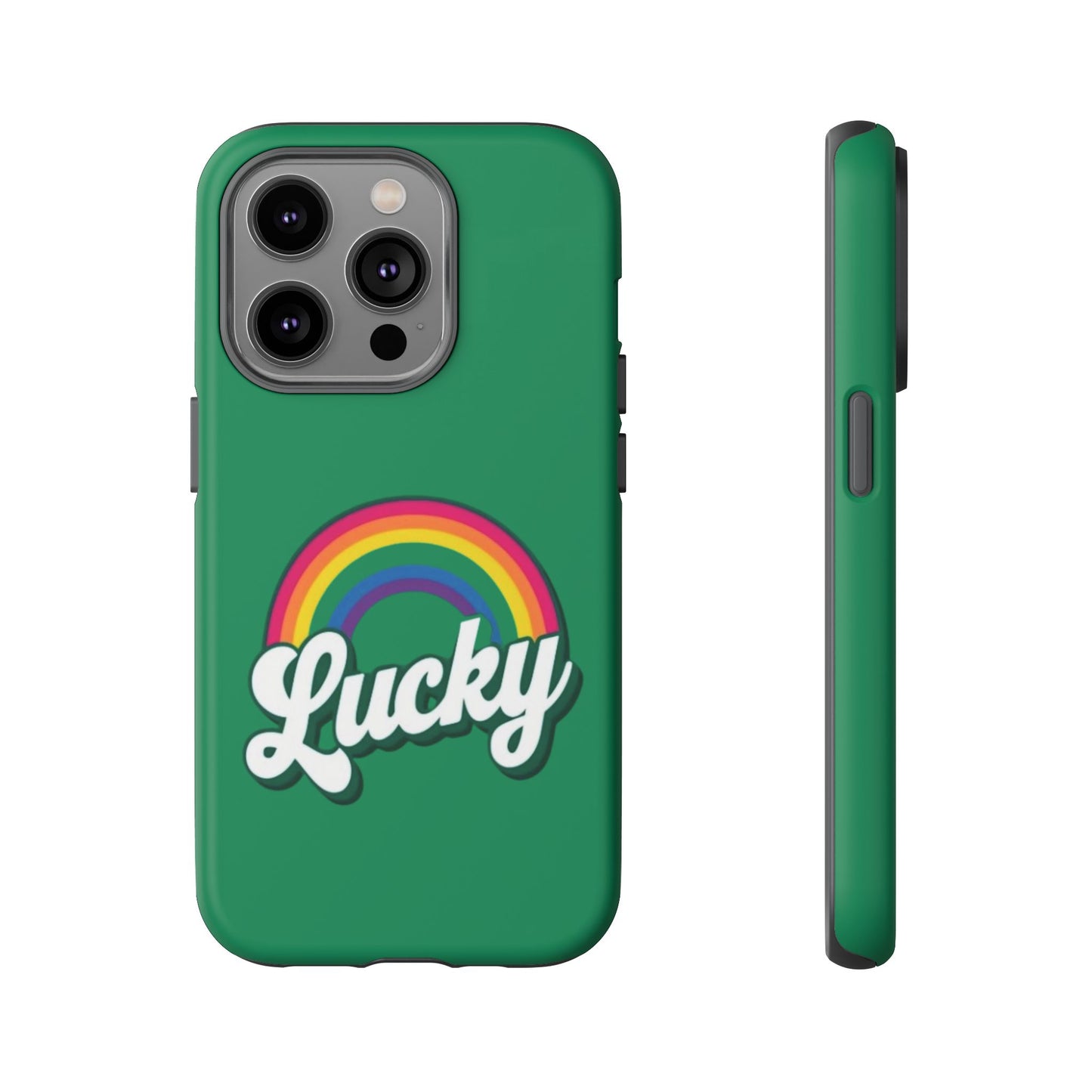 Lucky Rainbow Tough Phone Cases, iPhone, Samsung Galaxy, Google Pixel, Choose any phone model