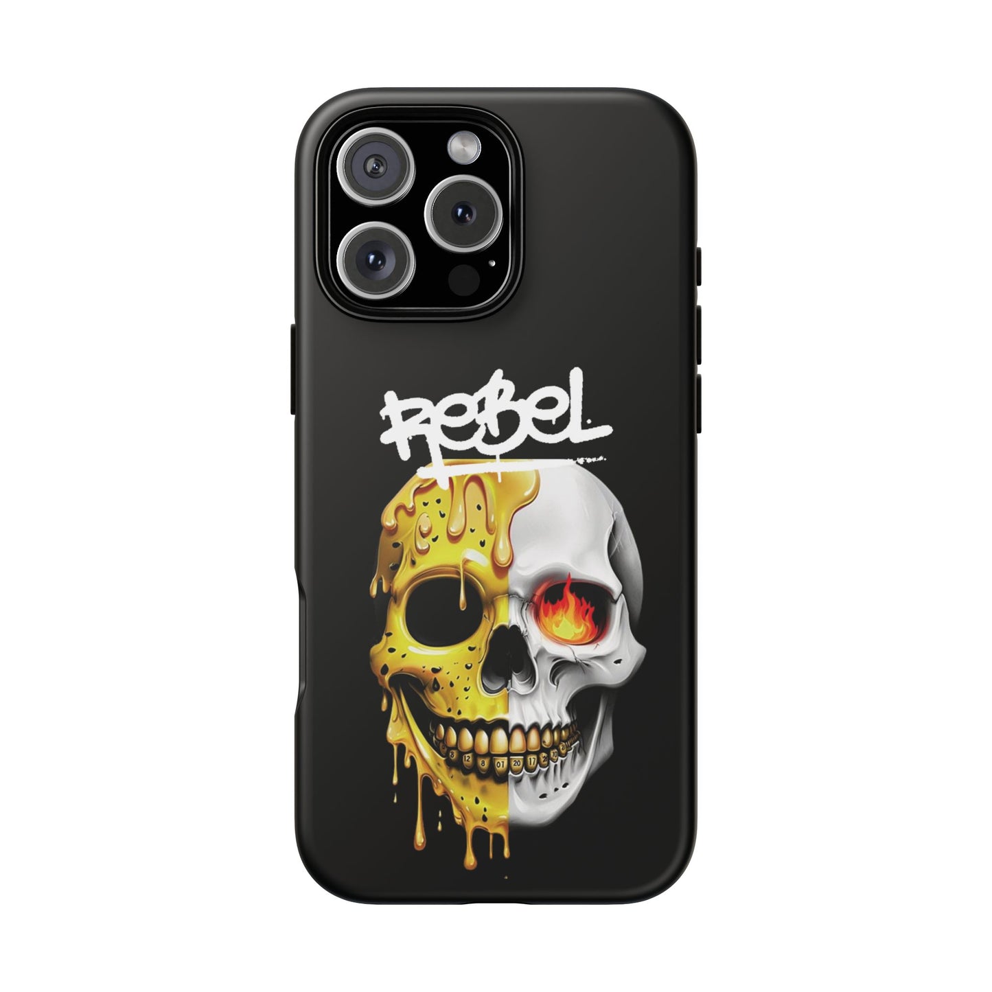 Rebel Skull Phone Case - Black