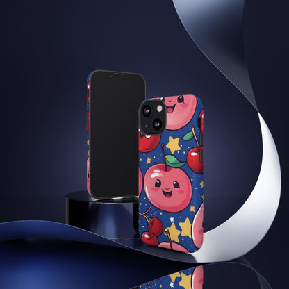 "Cute Cherry In The Sky" Phone Case, Tough Cases - iPhone, Samsung Galaxy, and Google Pixel