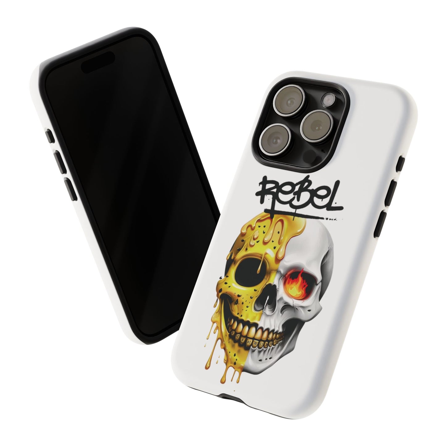 Rebel Skull Phone Case - White