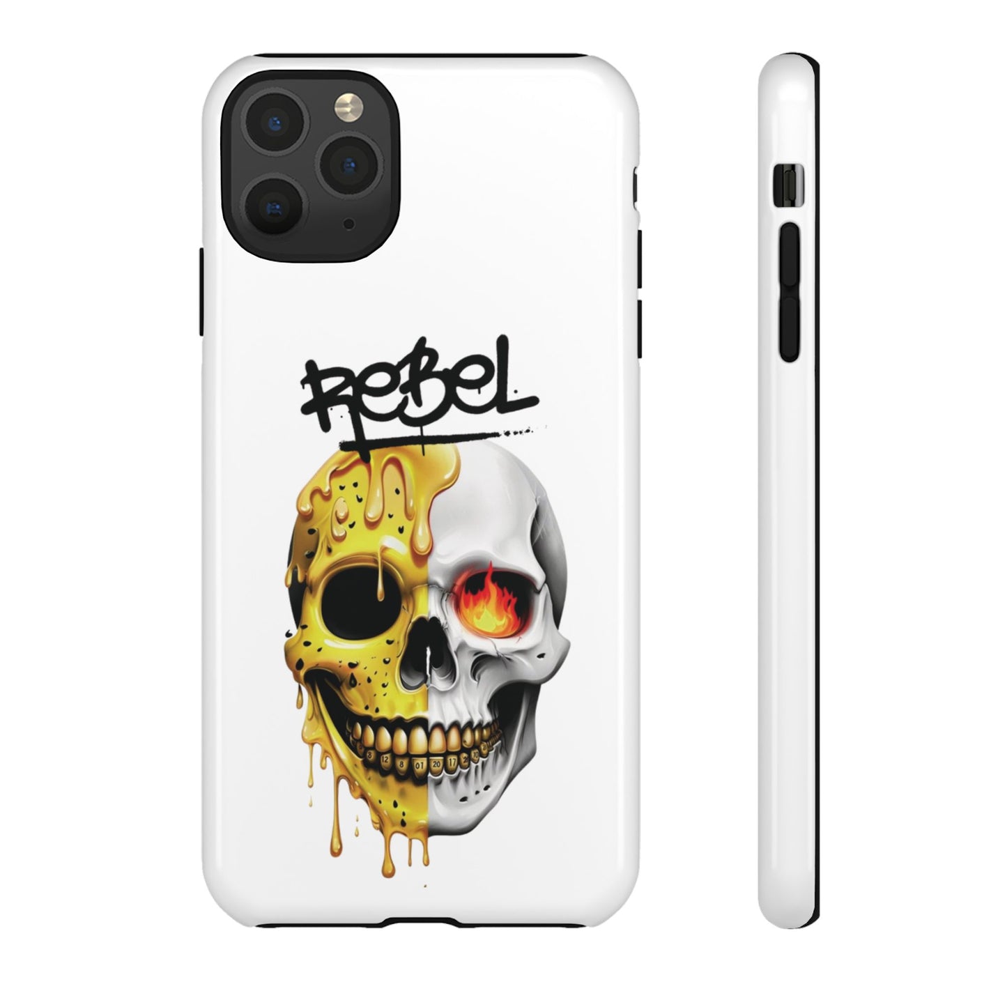 Rebel Skull Phone Case - White