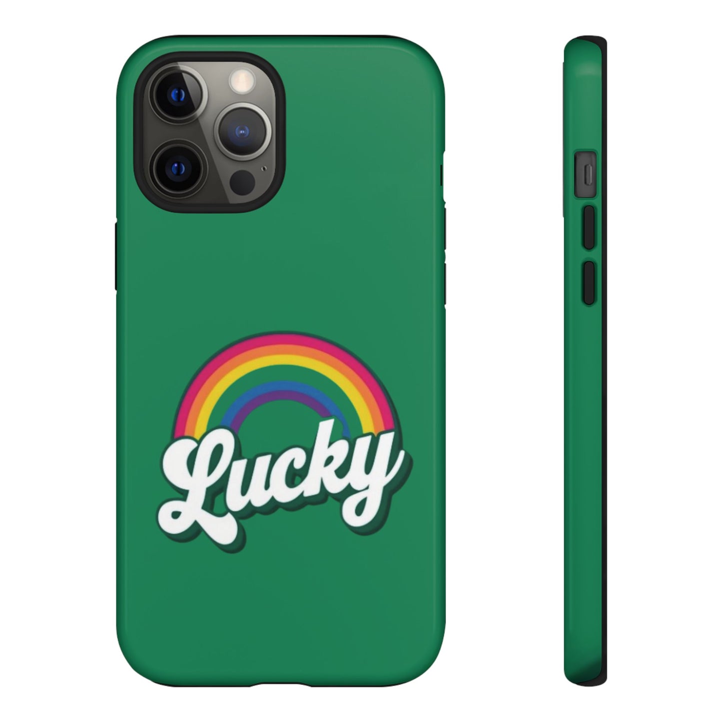 Lucky Rainbow Tough Phone Cases, iPhone, Samsung Galaxy, Google Pixel, Choose any phone model