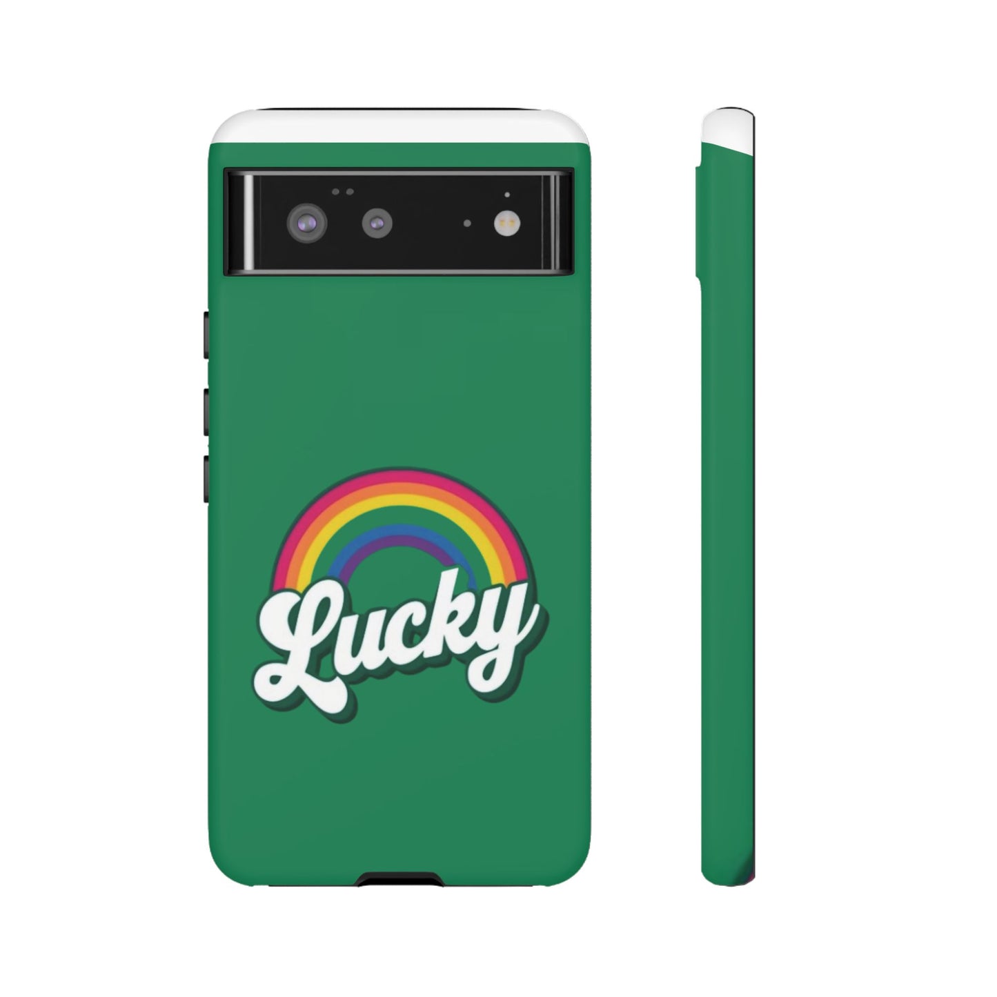 Lucky Rainbow Tough Phone Cases, iPhone, Samsung Galaxy, Google Pixel, Choose any phone model