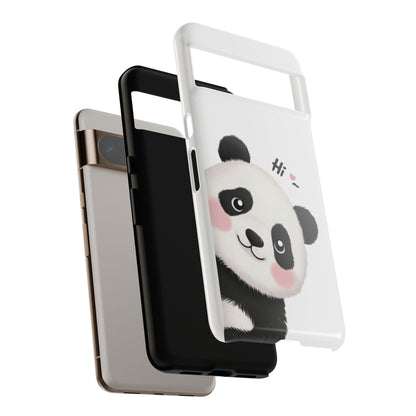 "Hi Cute Panda" Phone Case for iPhone, Samsung Galaxy, and Google Pixel devices